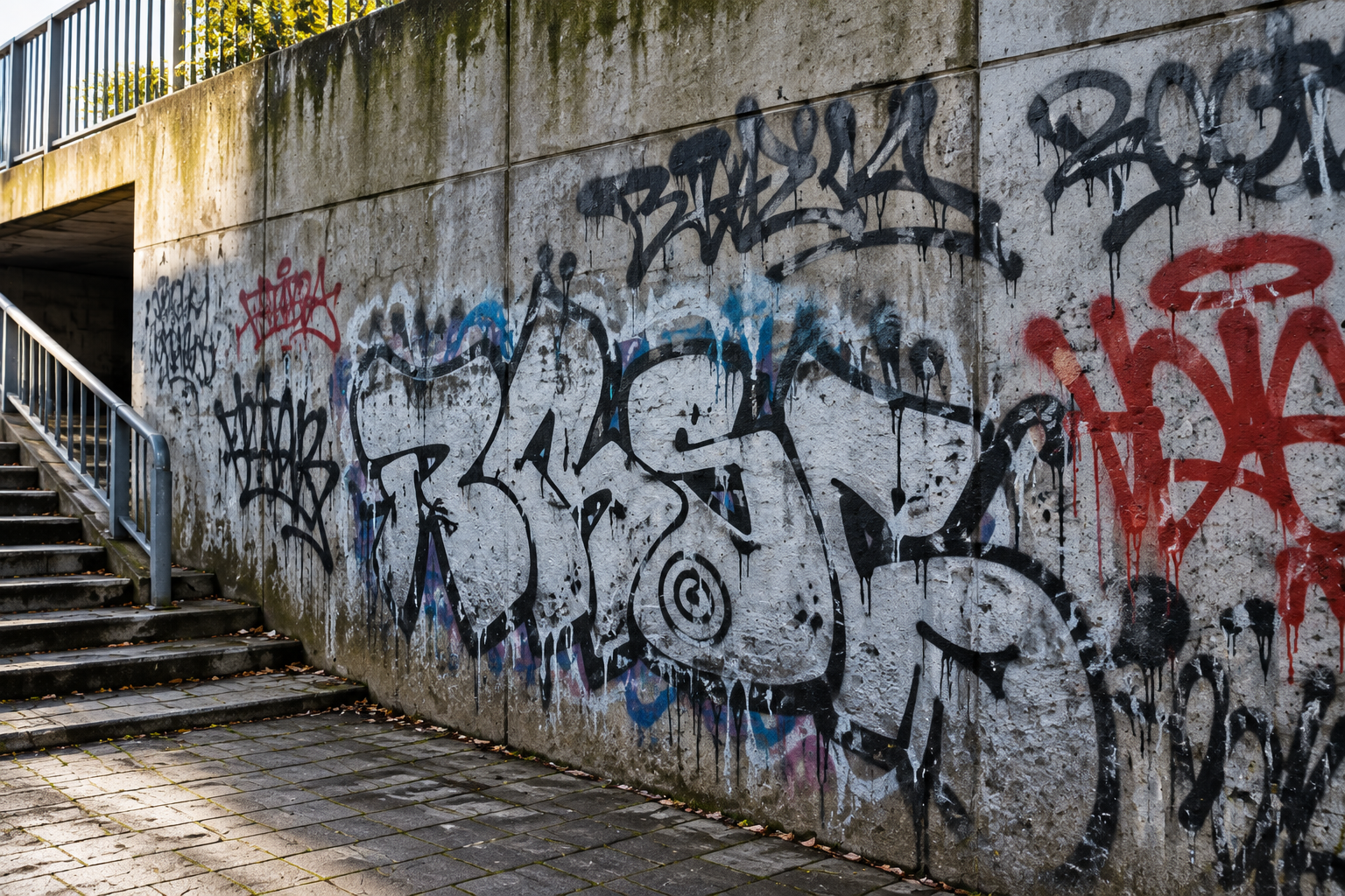 Graffiti verwijderen beton